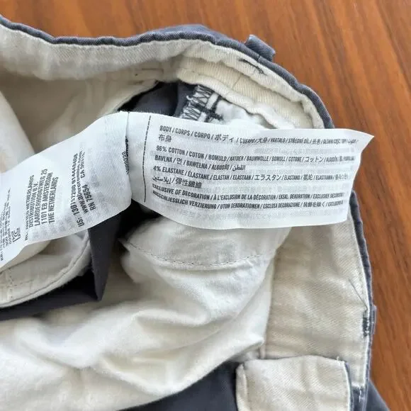 Abercrombie Men's Chino Pants Straight Stretch Trouser Casual Gray 31 x 32 - Picture 9 of 9